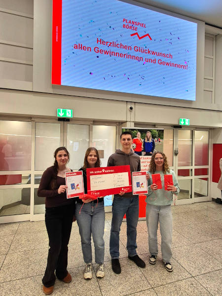 Die Gewinner:innen des Planspiels Börse, Kategorie Nachhaltigkeit.